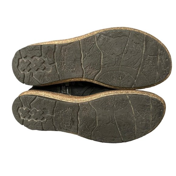 Born Women's TARKILN Suede Leather Bootie Black Distressed Size 8.5 Euro 40 - Picture 7 of 11